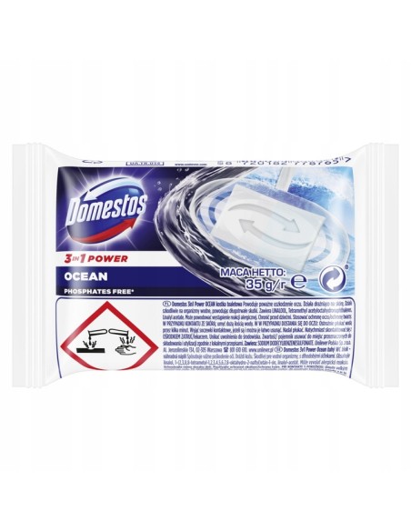 DOMESTOS WC Kostka do WC OCEAN ZAPAS, 35 g