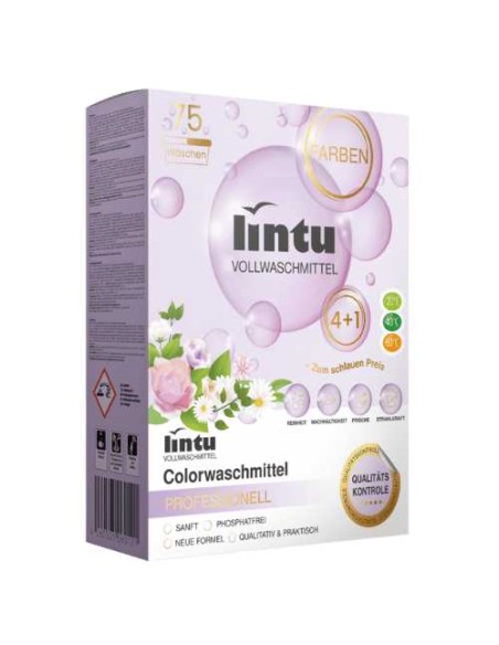 LINTU Proszek do prania KOLOR 75 prań,  4,2 kg