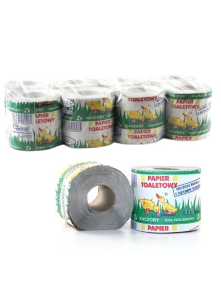 KACZORY Papier toaletowy 8 szt SZARY, 1 op