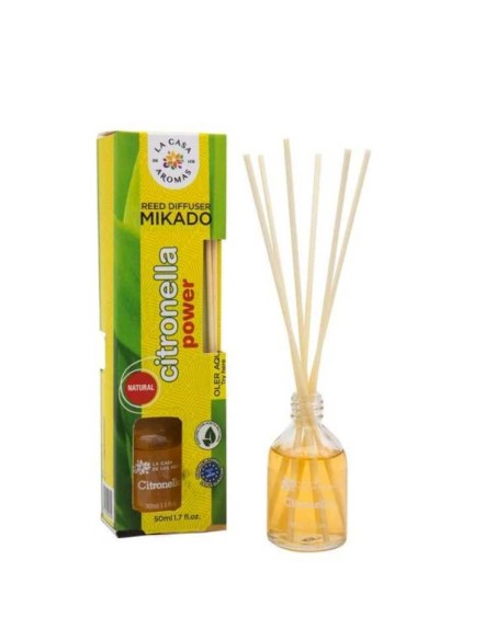 LA CASA DE LOS AROMAS CITRONELLA Patyczki zapachowe TRAWA CYTRYNOWA, 50 ml 
