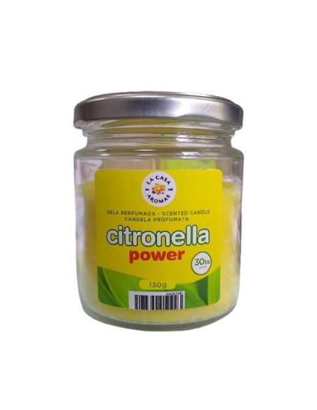 LA CASA DE LOS AROMAS CITRONELLA Świeca o zapachu TRAWY CYTRYNOWEJ, 130 g