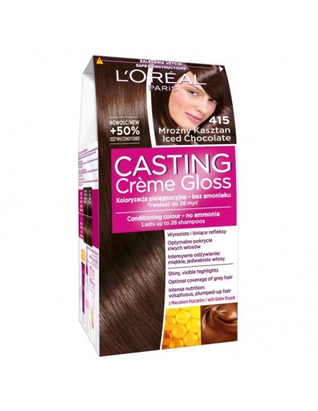 L'oreal Paris, Casting Creme Gloss, farba do włosów 415 Mroźny kasztan