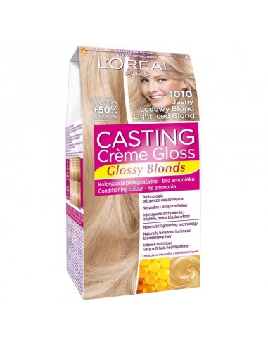 L'oreal Paris, Casting Creme Gloss, farba do włosów, 1010 Jasny lodowy blond