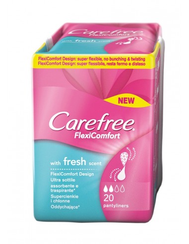 Carefree, Flexi Comfort Fresh Scent, wkładki higieniczne, 20 szt.