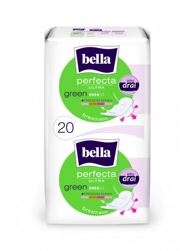 Bella, Podpaski Perfecta Ultra Green, 20 szt.
