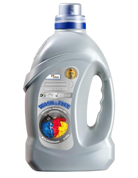 WASH&FREE Żel do prania UNIWERSALNY, 60 prań A1 2100 g butelka