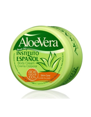 INSTITUTO ESPANOL ALOE VERA Nawilżający krem do ciała i rąk na bazie aloesu, 400 ml