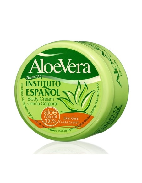 INSTITUTO ESPANOL ALOE VERA Nawilżający krem do ciała i rąk na bazie aloesu, 400 ml