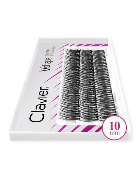 CLAVIER Rzęsy kępki  V-SHAPE, 10 mm