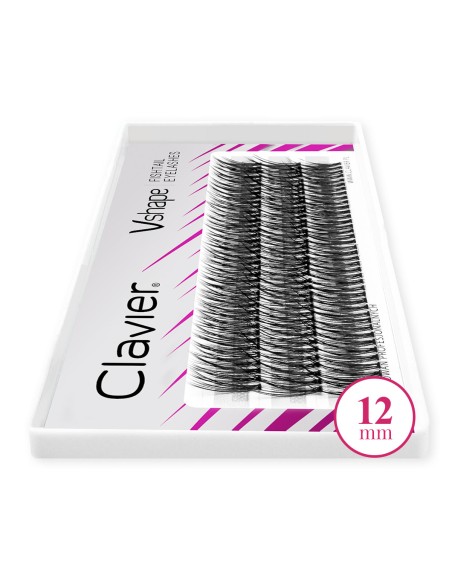 CLAVIER Rzęsy kępki vshape 12mm