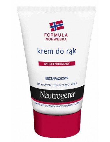 Neutrogena Formuła Norweska, krem do rąk silnie skoncentrowany bezzapachowy, 50 ml