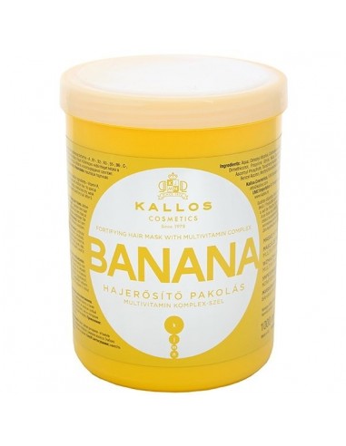 Kallos, Banana, maska wzmacniająca włosy z kompleksem multiwitamin, 1000 ml