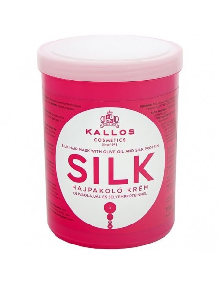 Kallos, Silk, maska jedwabna z proteinami oliwy z oliwek i jedwabiu, 1000 ml