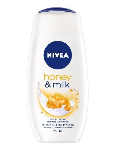 Nivea, Honey & Milk, kremowy żel pod prysznic, 250 ml