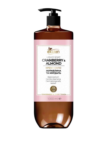 EKOLAN Mydło w płynie ŻURAWINA MIGDAŁ, 1 l