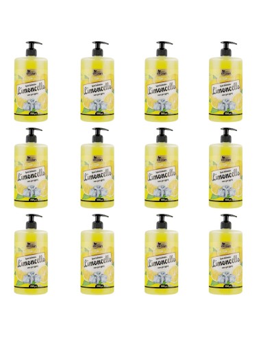 EKOLAN Kremowy żel pod prysznic LIMONCELLO 1000 ml, pakiet 12 szt