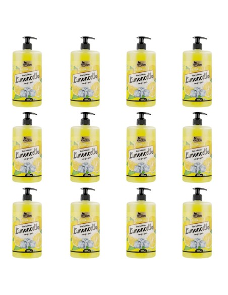 EKOLAN Kremowy żel pod prysznic LIMONCELLO 1000 ml, pakiet 12 szt