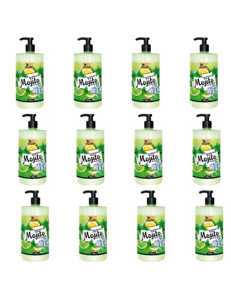 EKOLAN Kremowy żel pod prysznic MOJITO 1000 ml, pakiet 12 szt.