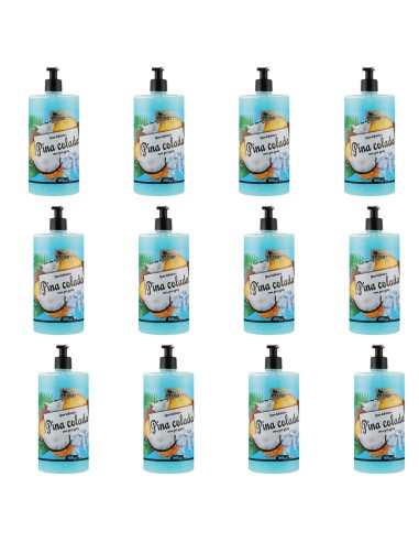 EKOLAN Kremowy żel pod prysznic PINA COLADA 1000 ml, pakiet 12 szt.
