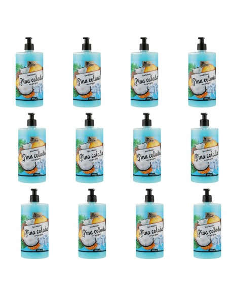 EKOLAN Kremowy żel pod prysznic PINA COLADA 1000 ml, pakiet 12 szt.