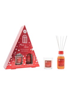 LA CASA DE LOS AROMAS X-MAS  Zestaw CZERWONE OWOCE, patyczki zapachowe 100 ml + świeca 100 g