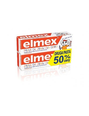 ELMEX Pasta do zębów dla dzieci 0-6 lat Duo 2x50 ml
