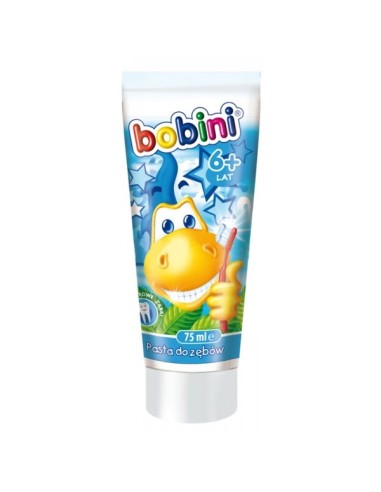 BOBINI, Pasta do zębów dla dzieci powyżej 6 lat, SŁODKA MIĘTA, 75 ml