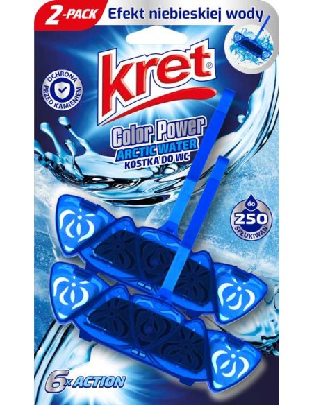 KRET Zawieszka do toalety barwiąca wodę ARKTIC WATER, 2x40 g