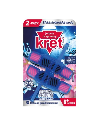 KRET Zawieszka do toalety barwiąca wodę WATER LILY, 2x40 g