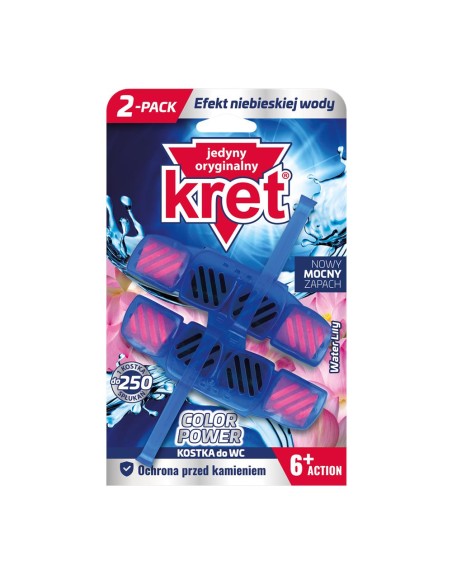KRET Zawieszka do toalety barwiąca wodę WATER LILY, 2x40 g