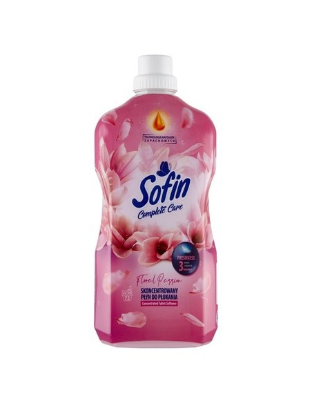 SOFIN COMPLETE CARE & FRESHNESS Skoncentrowany płyn do płukania FLORAL PASSION, 1,8 L