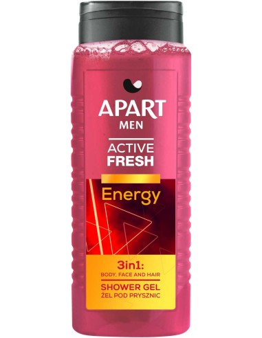 APART MEN ACTIVE FRESH ENERGY Żel pod prysznic 3W1, 500 ml 