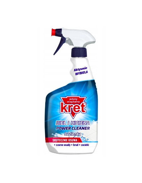 KRET Płyn biel i higiena do łazienek SPRAY, 620 ml