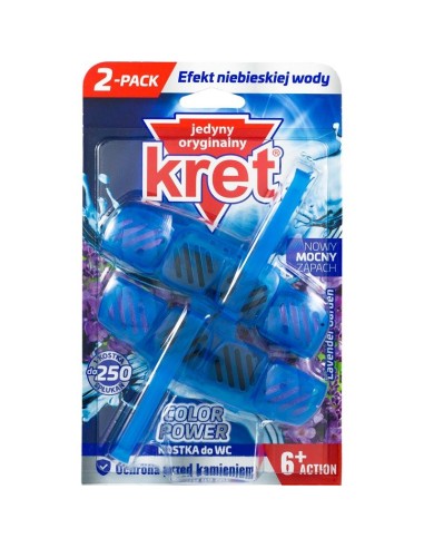 KRET Zawieszka do toalety barwiąca wodę LAWENDA, 2x40 g