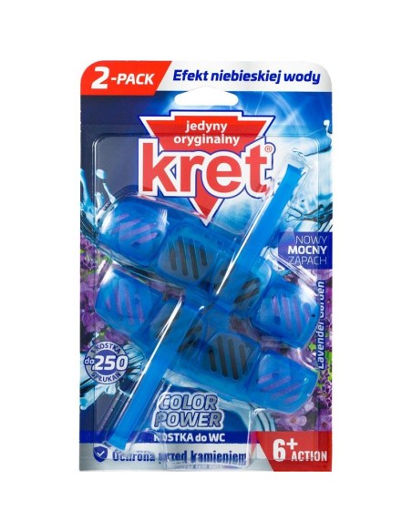 KRET Zawieszka do toalety barwiąca wodę LAWENDA, 2x40 g