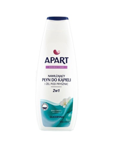 APART NATURAL Płyn do kąpieli i żel pod prysznic 2w1 NAWILŻAJĄCY BIAŁE KWIATY, 900 ml