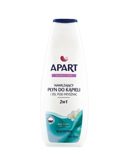 APART NATURAL Płyn do kąpieli i żel pod prysznic 2w1 NAWILŻAJĄCY BIAŁE KWIATY, 900 ml