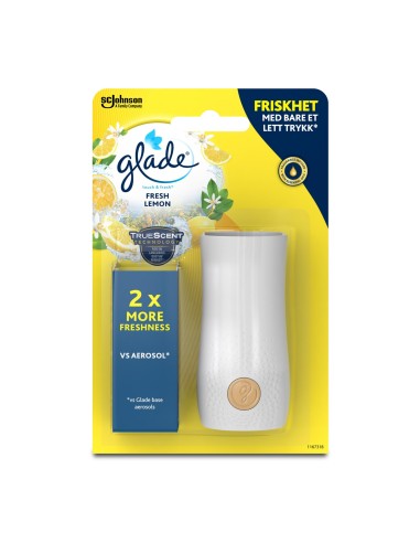 GLADE TOUCH & FRESH Odświeżacz powietrza + urządzenie LEMON, 2x10 ml