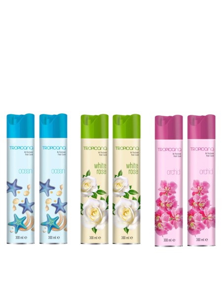 TROPICANA Odświeżacz powietrza w sprayu w sprayu MIX , 6 X 300 ml