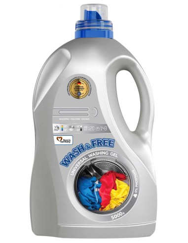 WASH&FREE Żel do prania UNIWERSALNY, 143 prań A1 5000 g