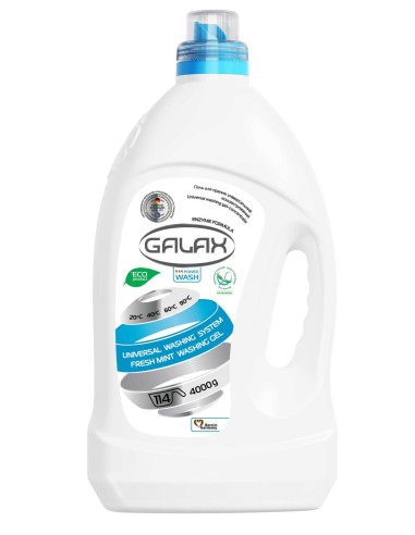 GALAX PRANIE Żel do prania ŚWIEŻA MIĘTA 114 prań, 4000 g Uniwersalny
