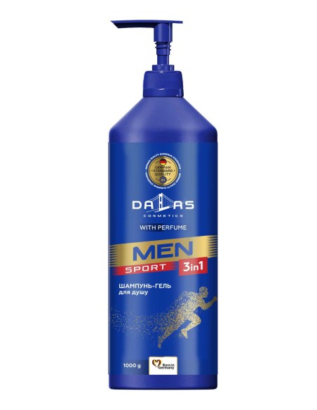 DALAS MEN Żel pod prysznic 3w1 do twarzy, ciała i włosów SPORT, 1000 g z pompką