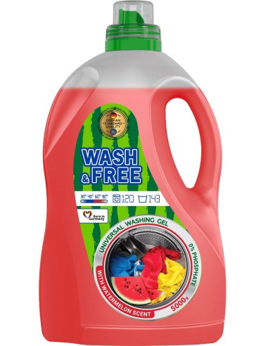 WASH FREE Żel do prania WATERMELON 143 prania, 5000 g