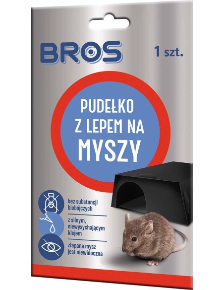 BROS Pudełko z lepem na myszy, 1 szt