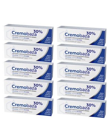 CREMOBAZA 30% Krem do skóry przesuszonej z mocznikiem, 10 x 30 g