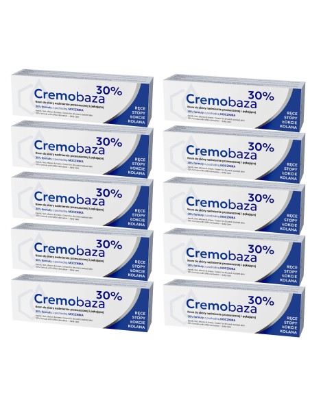 CREMOBAZA 30% Krem do skóry przesuszonej z mocznikiem, 10 x 30 g