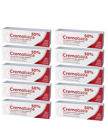 CREMOBAZA 50% Krem na zrogowacenia z mocznikiem, 10 x 30 g