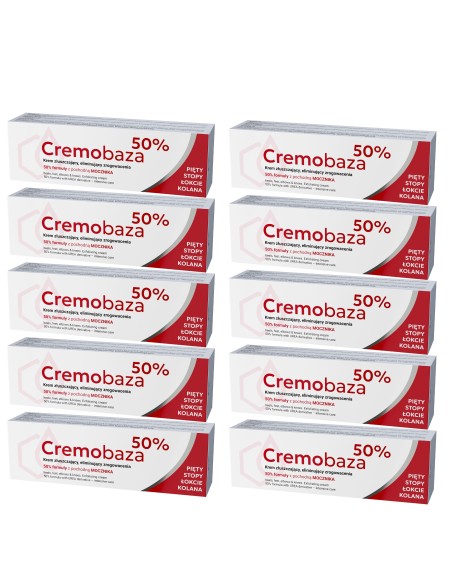 CREMOBAZA 50% Krem na zrogowacenia z mocznikiem, 10 x 30 g