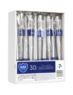 BISPOL AURA Świeca stożek S30-1-271 SREBRNY METALIK, 1 szt