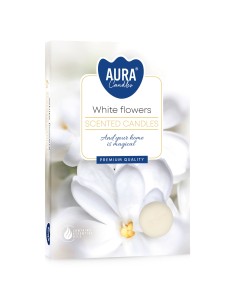 BISPOL podgrzewacze zapachowe BIAŁE KWIATY, 6 szt